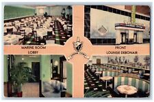 1947 Seafare Restaurant & Lounge Multiview Lobby Washington DC Vintage Postcard picture