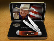 Case xx Knives John Wayne Commemorative Trapper Barnboard Dark Red Bone 07444 picture