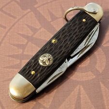 Boy Scouts Knife Made In USA By Ulster Campers Multi Tool Jigged Handles Vintage picture