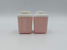 Vintage Lustro-Ware Salt & Pepper Shakers MCM Mid Century Modern 50s 60s Pink picture