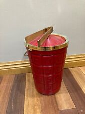 Vintage Red Ice Bucket picture