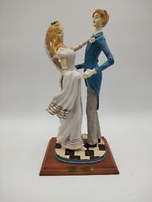 Vintage Resin Wedding Couple Figurine The Dance Blonde Couple Wedding Gift 13
