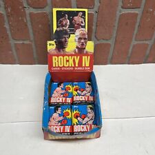 VINTAGE 1985 TOPPS ROCKY IV DISPLAY BOX W/ 8 TRADING CARD WAX PACKS Drago picture