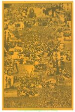 WOODSTOCK POSTER Original Rolled EARLY 1970S Collage Mint picture