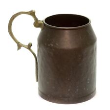 Hammered Solid Brass Jug Mug Planter Vase With Handle 6