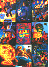 Two Lot  1994 FLEER Marvel Masterpieces Hildebrandt Brothers  9 card Uncut Sheet picture