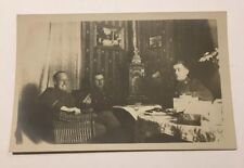 ww1 soldiers playing cards , Real Photo . Very RARE Postcard . Higher Rank picture
