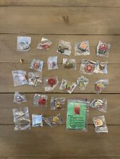 Vintage Lot Of 26 McDonalds Lapel Pins Buttons Crew Monopoly Fries Grill Speedee picture