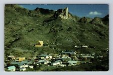Oatman AZ-Arizona, Panoramic View Gold Mining Town, Vintage c1987 Postcard picture