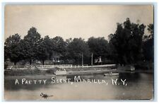 c1910's A Pretty Scene Mill Pond Marilla New York NY RPPC Photo Antique Postcard picture