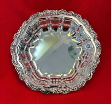 Vintage Heavy Silverplate Round Fluted Candy or Bonbon Dish picture
