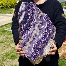 11.7LB Natural Amethyst Agate Crystal Hand cut Piece Specimen Healing picture