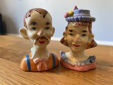 Vintage Salt & Pepper Shakers Four Eyes Psychedelic 1940's Enesco Japan Rare picture