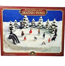 Vintage Christmas Holiday Wonderland Skaters Pond 1996 Complete Musical Decor  picture
