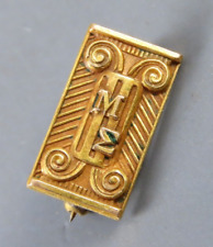 Vintage MU SIGMA FRATERNITY PIN 10K GF Yellow Gold Filled RARE ITEM Great Shape picture