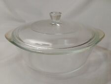Vintage Glasbake Ovenware Clear Glass 1 QT Baking Dish J510 W/Lid  J567 picture