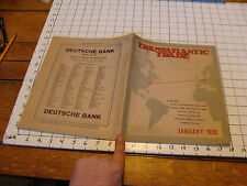 vintage paper:TRANSATLANTIC TRADE jan. 1922 BERLIN GERMANY MAGAZINE picture
