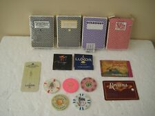 Lot of Las Vegas, Atlantic City & Bahamas Casino Playing Cards, Chips, Matches picture