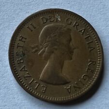 1953 QUEEN ELIZABETH II CORONATION YEAR CANADA SMALL CENT COIN QEII COLLECTABLE picture