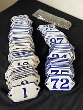 Antique Early 1900s Enamel Porcelain Collection (84) House Number Hotel Room # picture