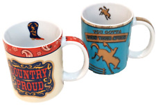 Rare Cape Shore set 2 Cowboy Earn Your Spurs - Country Proud Coffee Mug 2013 picture