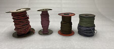 VINTAGE 2 Pounds of Mixed LOT OF 4 Colored Cloth Spool Wires picture