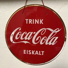60s Coca Cola  German Reverse Glass Sign Coca Cola Schutzmarke picture