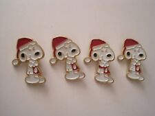 Snoopy Santa Buttons Lot 4 picture
