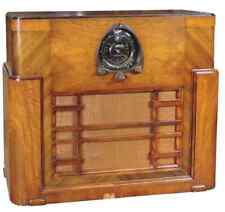 Radio, Zenith Deluxe Floor Wood Cabinet Console, Double-Wide, Scarce Vintage picture