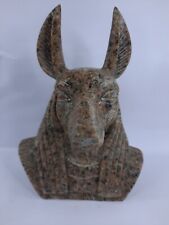 AMAZING EGYPTIAN GRANITE STATUE Head God Anubis Jackal Afterlife Dead Protect picture