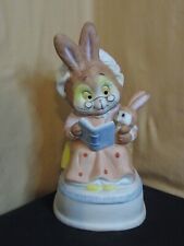 Vintage Price Products Ceramic Bunny Figurine Music Box 9