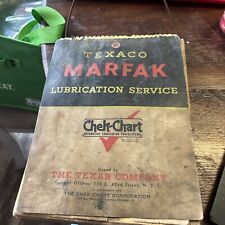Rare 1936 January Edition Texaco Chek-Chart Marfak Lubrication Guide Most Pages picture