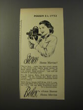 1953 Bolex H-16 DeLuxe Movie Camera Advertisement - Stereo Home Movies picture