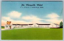 1930's-1940's THE MARYVILLE MOTEL TENNESSEE US 129 & 411 VINTAGE LINEN POSTCARD picture