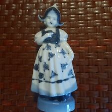 Vintage Dutch Blue  White Netherlands Holland Girl Porcelain Figurine Made Japan picture