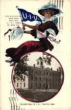 1924 UIU Upper Iowa University College Hall Fayette Iowa Postcard picture