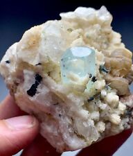 170 Gram Aquamarine Crystal In Feldspar From Shigar Pakistan picture