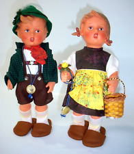 Vtg GOEBEL Hummel Hansel and Gretel Jointed Dolls West Germany 11 1/2