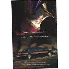 Lincoln Luxury Car Continental Car Auto 1990s Vintage Print Ad picture