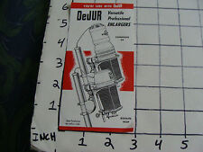 brochure: DEJUR enlargers, 1945 DOUBLE SIDED SHEET picture