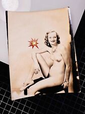 Vintage 50’s Girl Blonde Bosom PIN UP Risque Nude Original B&W Girlie Photo #11 picture