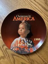 Christmas in America  1988 Limited Ed. Rare KMart Collector Plate 8.5 in picture