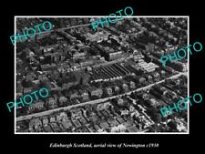 OLD LARGE HISTORIC PHOTO OF EDINBURGH SCOTLAND AERIAL VIEW OF NEWINGTON c1930 picture