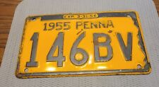 Vintage 1955 Pennsylvania License Plate, 146BV picture