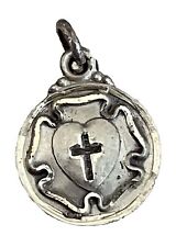 Vintage I Am A Lutheran Hayward Sterling Silver Religious Medal Charm picture