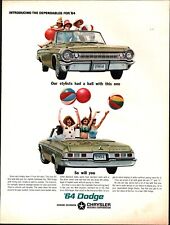 1964 Dodge Convertible Girls With Beach Balls pretty girls Original Print Ad b8 picture