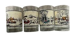 Vintage Currier and Ives 1981 Arby's Collector Series Drinking Glasses Set Of 4 picture