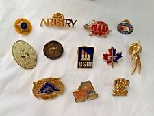 VTG Tack Pin Lot Olympics USA Flag 2002 2004 Turtle Canadian Bobcat Pins Lapel picture