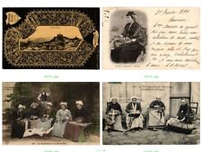LACE MAKING DENTELLIERES FRANCE + BELGIUM, 33 Vintage Postcards Pre-1940 (L6713) picture