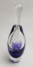 Fire Island Art Glass Perfume Bottle M. LaBarbera AVC88 Clear Purple 2003 Signed picture